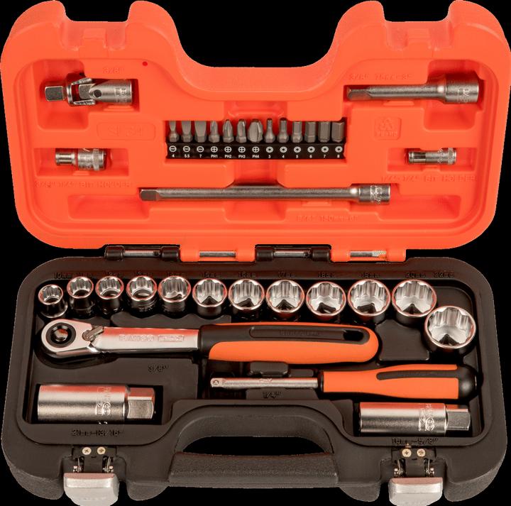 Produktbild Bahco 3/8" Steckschlüssel-Satz, 34-teilig