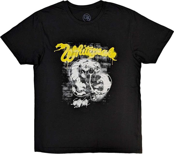 Actual product image Whitesnake Unisex Adult Graffiti Cotton T-Shirt (S)