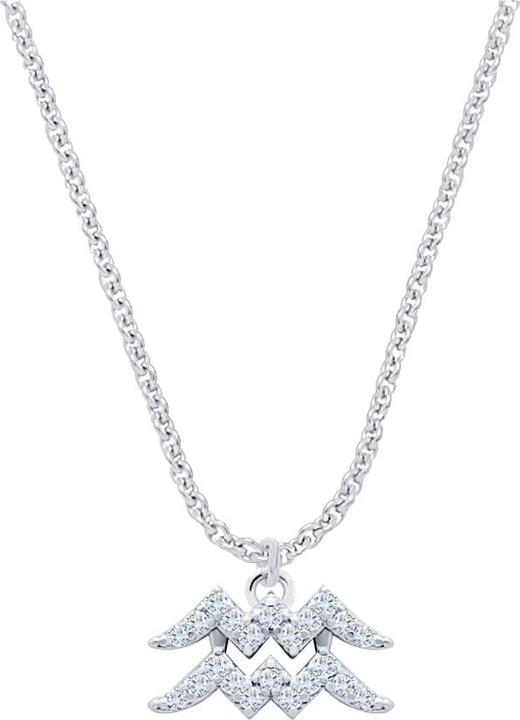 Actual product image Candy Star Sign Aquarius Necklace, 925 Sterling Silver (925 sterling silver, 925 Sterling silver, 42 - 45 cm)