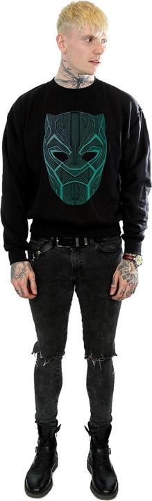 Immagine prodotto Felpa in cotone con maschera tribale Black Panther Uomo (S)