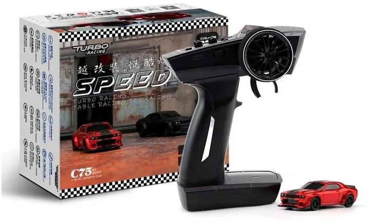 Immagine prodotto Turbo Racing Micro Muscle Car rossa, RTR, 1:76 (RTR pronto all'uso)