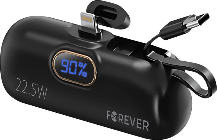 Image du produit Forever mini power bank MTB-100 22.5W 5000 mAh Lightning noir (5000 mAh)