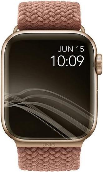 Image du produit Uniq Bracelet Aspen Tresse Apple Watch 40 38mm Rose Raisin (Haute qualité, tissu extensible en fils de polyester)