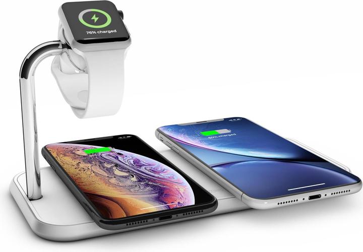 Image du produit Zens Chargeur double sans fil en aluminium + montre (20 W)