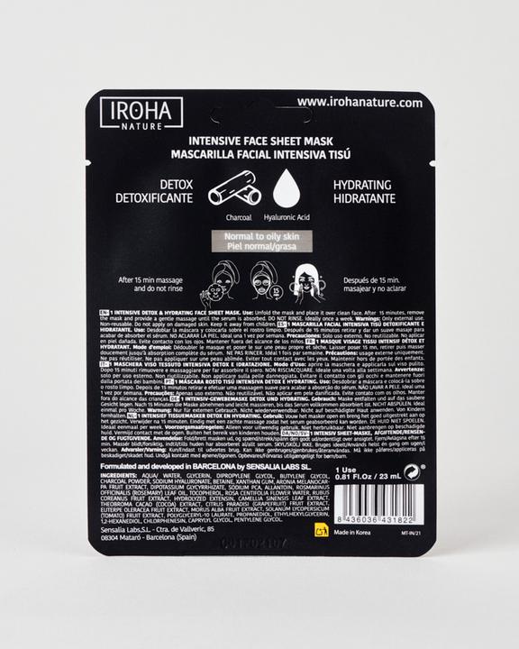 Image du produit Iroha Nature Nature - Masque pour le visage Detox Tissue (1000 ml)
