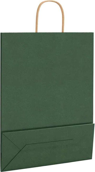 Actual product image VidaXL Kraft paper bags 50 pcs. with handle green 32x12x42 cm paper bag (Gift bag, 50 x)