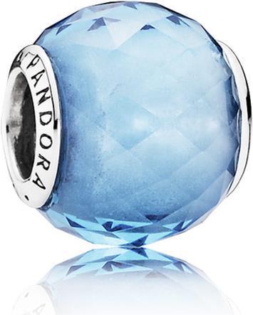Pandora Charms/Beads bleu ciel à petites facettes (Argent)