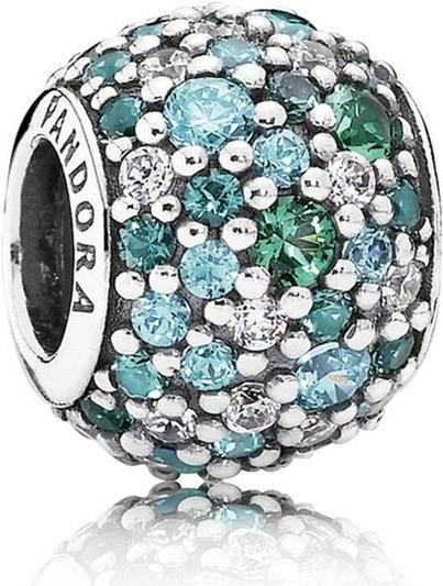 Pandora Charms/Beads Sea Mosaic Pavé Ball Ball en mosaïque de mer (Argent)