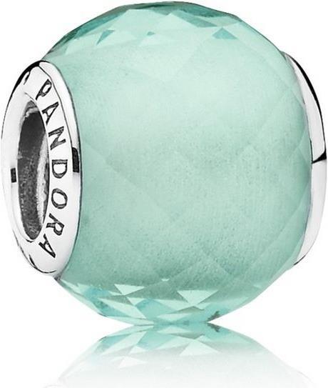 Pandora Charms/Beads Vert irisé Petite facette (Argent)