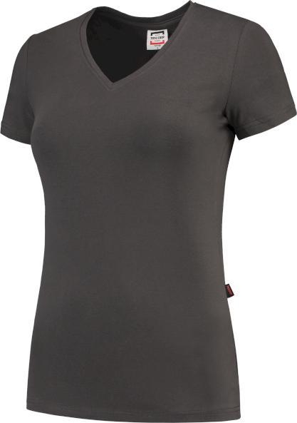 Tricorp T-Shirt V-Ausschnitt Fitted Damen White Gr. XL (XL)