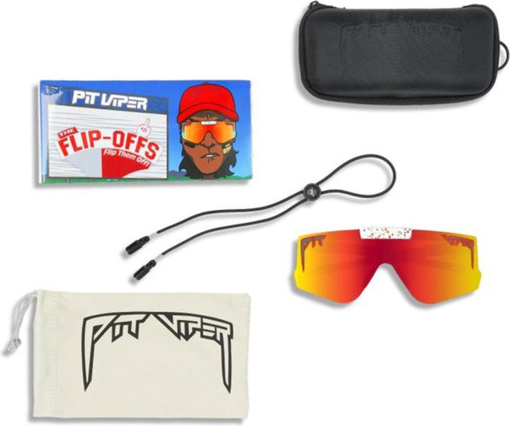 Actual product image Pit Viper The Heater Flip-Offs (Red, Grey)