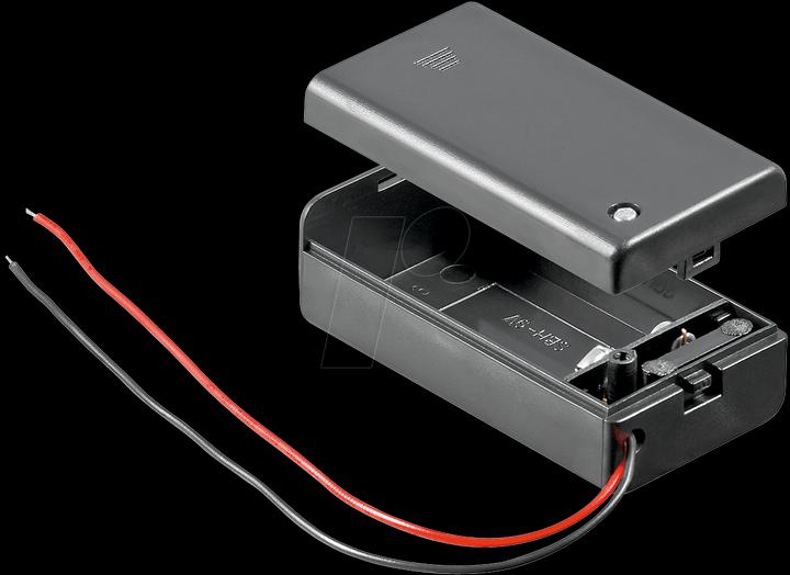 Actual product image Goobay 1x 9V block battery holder