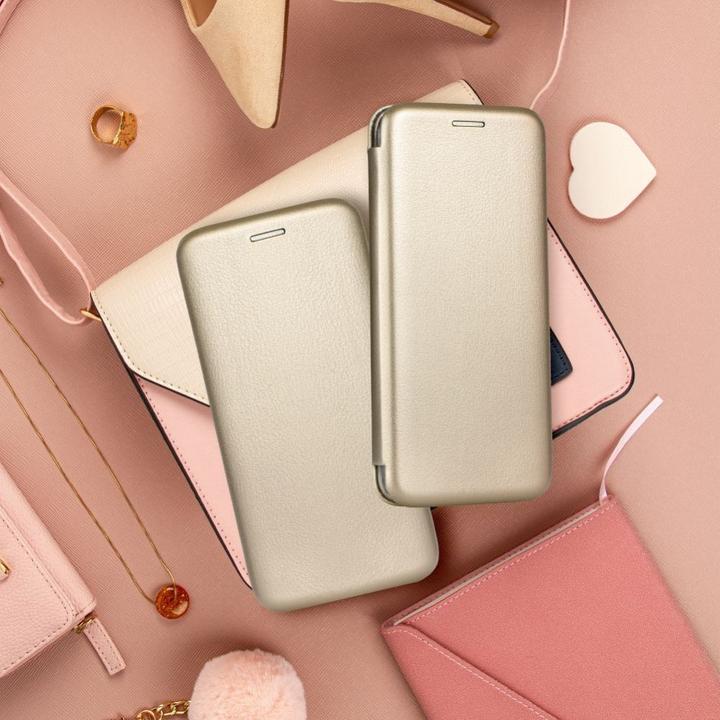 Actual product image OEM Book case ELEGANCE book case for IPHONE 16 Plus gold (Apple iPhone 16 Plus)