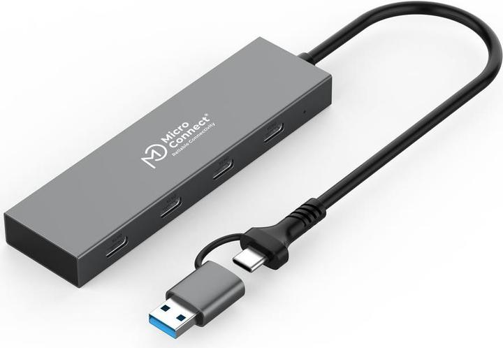 MicroConnect USB 3.2 GEN1 double port (USB-C, 4 Ports)