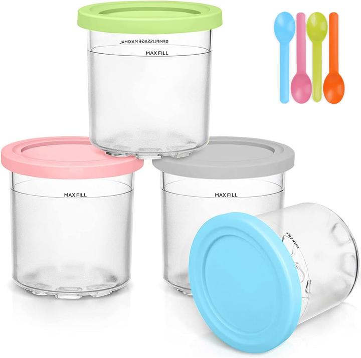 Actual product image Auvrgmin 4er-Set Eisbehälter für Speiseeis