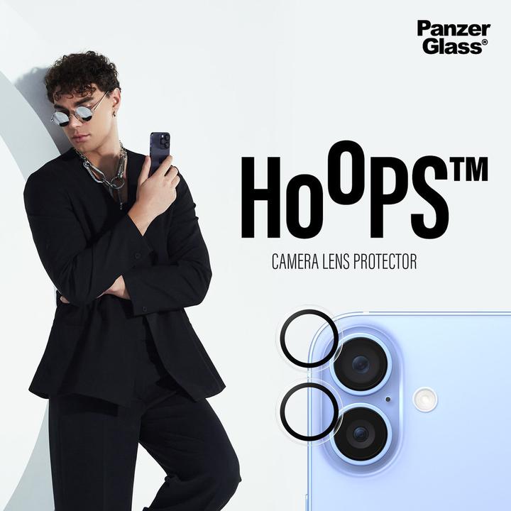 Actual product image PanzerGlass Hoops Transparent Lens Protector iPhone '24 6.1"/ 6.7" (1 Piece, Apple iPhone 16 Plus)