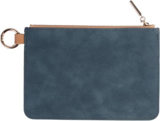 Produktbild Artebene MAJOIE Kosmetiktasche soft blau – Vegane Leder-Tasche mit Karabinerhaken