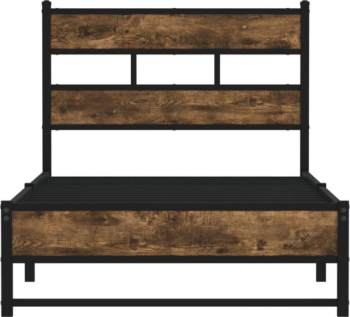 Image du produit VidaXL Lit métallique Lit sommier à lattes Lit simple Cadre de lit sans matelas 100x200cm (100 x 200 cm)