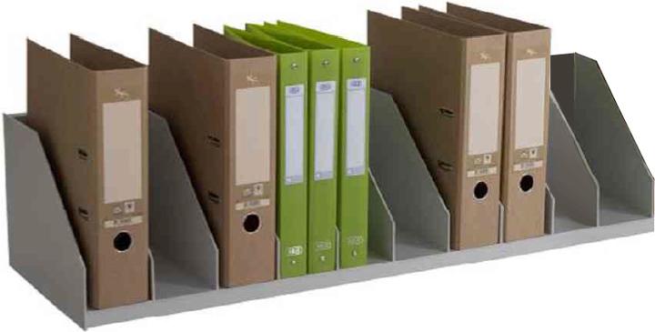 Actual product image Paperflow Slip tray, 10 compartments, fixed division, grey polystyrene, 10 compartments, compartment width: (A4)