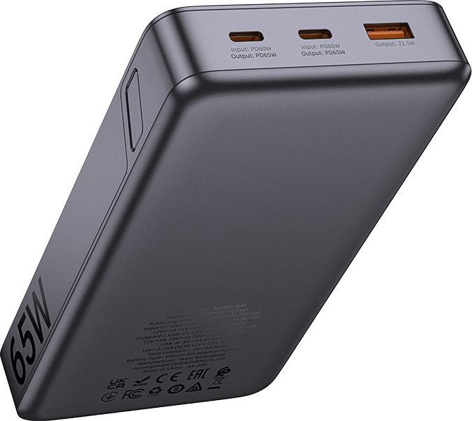Actual product image Hoco - Q40 Leader PD65W Powerbank mit digitalem Display, 25000mAh, dunkelgrau (25000 mAh, 65 W)