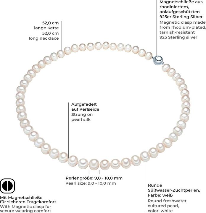 Produktbild Valero Pearls Damen Kette - 36532 (Sterling Silber)