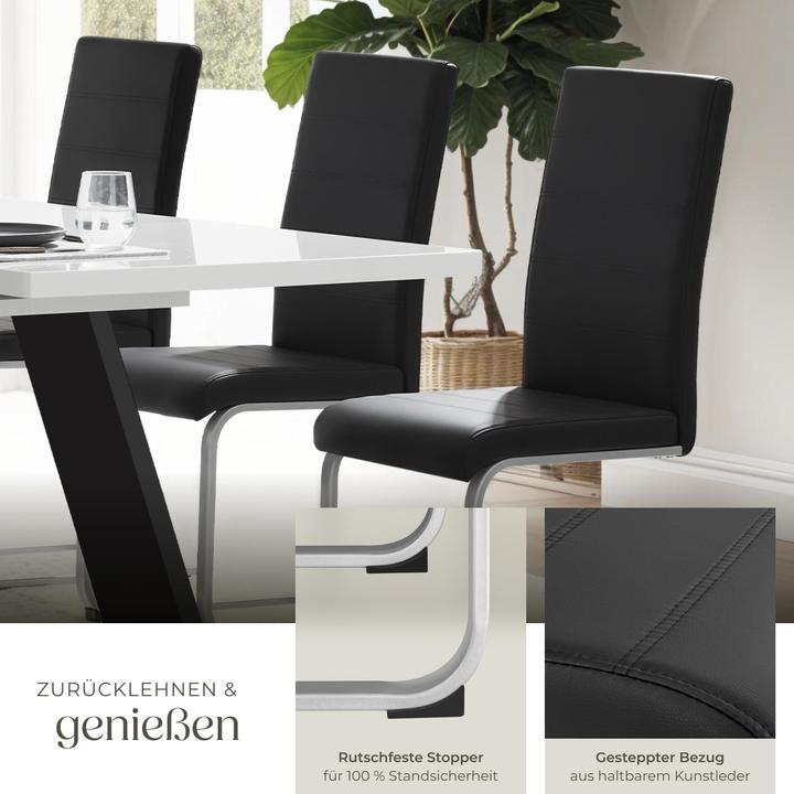 Produktbild tectake 4x Schwingstuhl