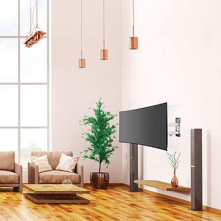 Immagine prodotto Barkan Supporto da parete per TV 13-65", metallo, bianco (Muro, 65", 40 kg)