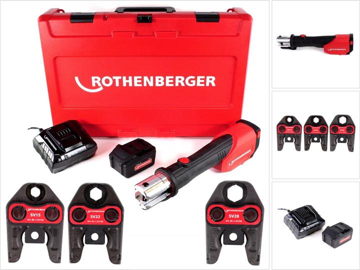 Produktbild Rothenberger ROMAX 4000 Pressbacken-Set SV15-22-28 mm, 1x 4 Ah