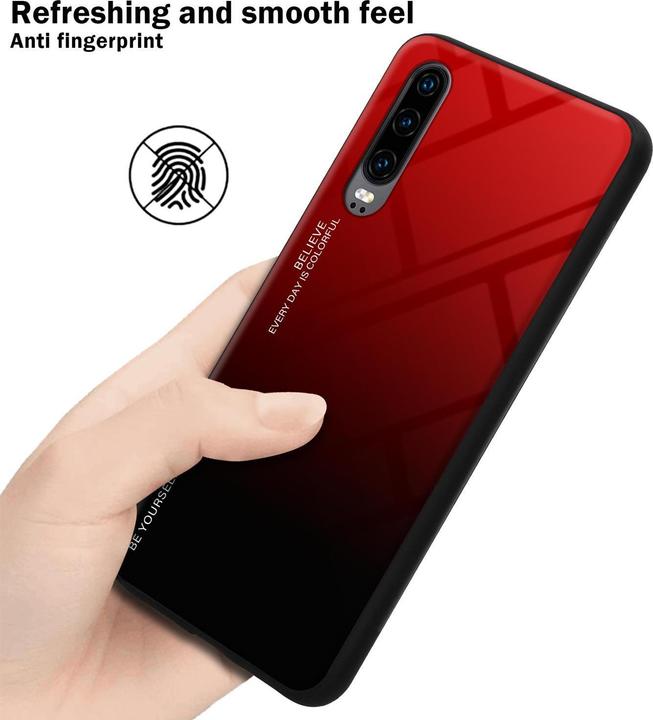 Actual product image Cadorabo TPU 2 colors glass cover (Huawei P30)