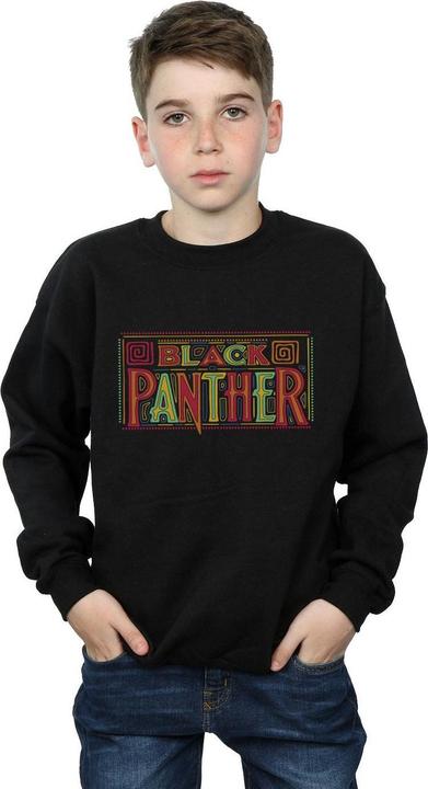 Actual product image Boys Black Panther Tribal Logo Sweatshirt (152, 158)