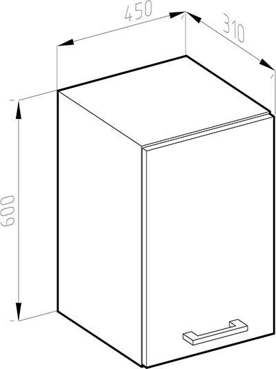 Immagine prodotto Vicco Hängeschrank R-Line (45 x 31 x 60 cm)