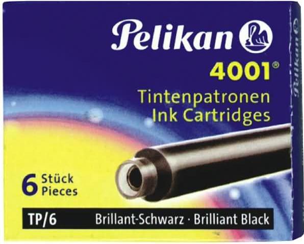 Actual product image Pelikan 4001 Tp/6 (ink cartridges, Black)