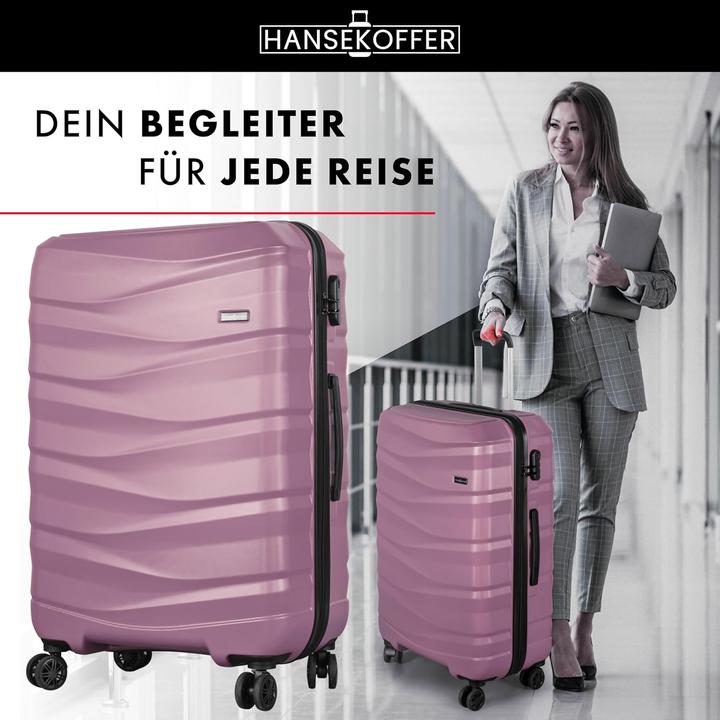 Actual product image Hansekoffer Hartschalenkoffer mit Rollen und Zahlenschloss (105 l, L (90 - 115l))